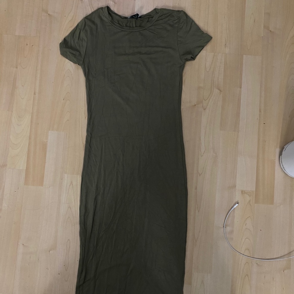 Olive green tshirt dress